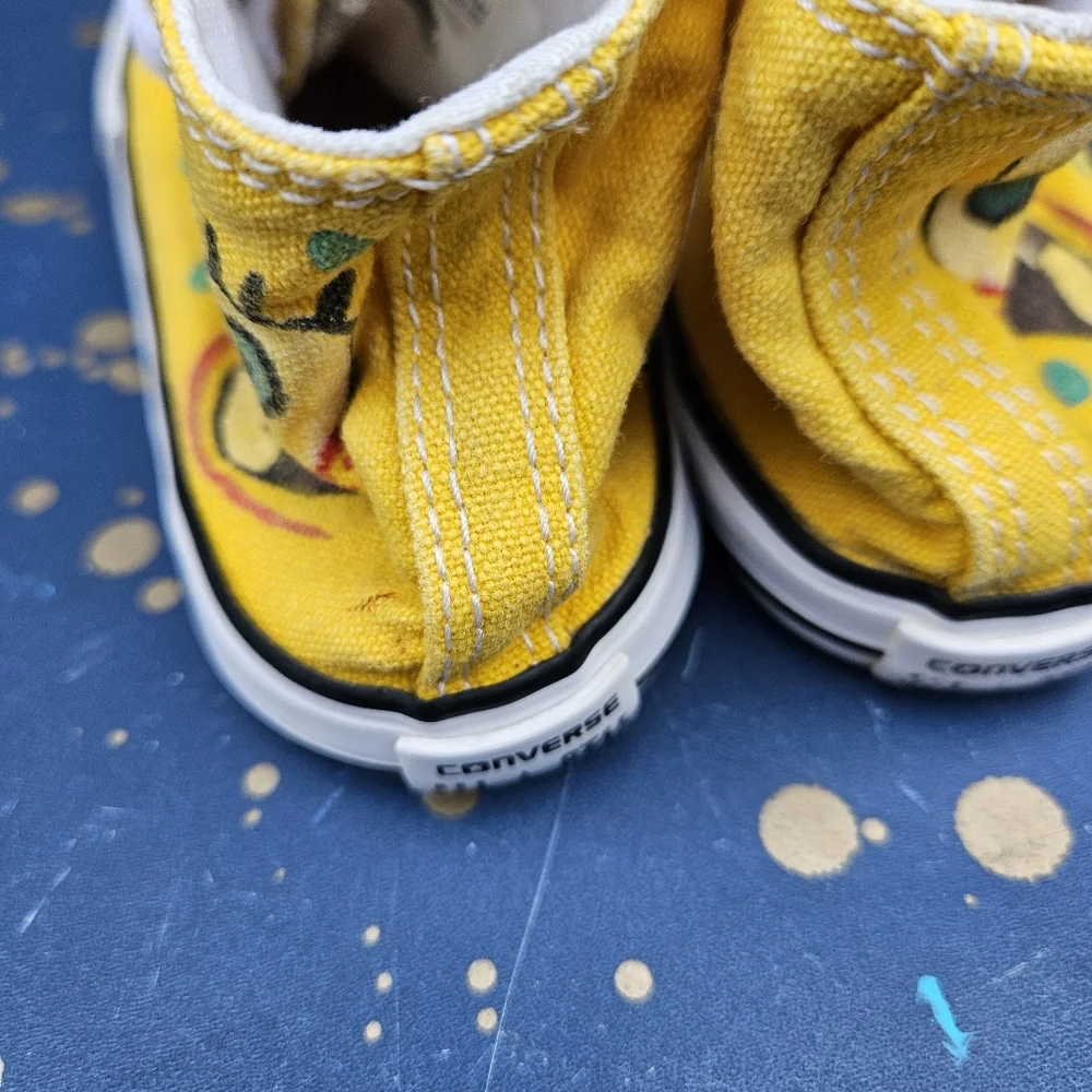 Converse SpongeBob Kids High-Top Sneakers - Yellow Size 8 - Picture 11 of 16
